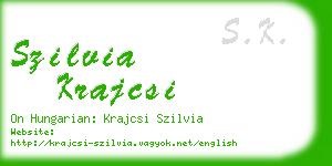 szilvia krajcsi business card